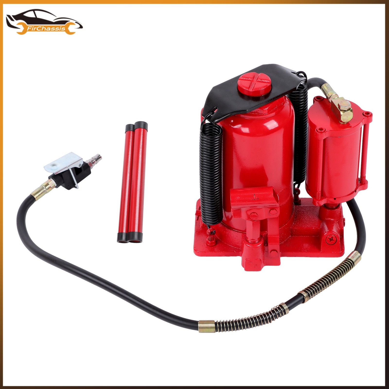 20 Ton Air Hydraulic Bottle Jack w/ Manual Hand Pump Auto Truck RV Red