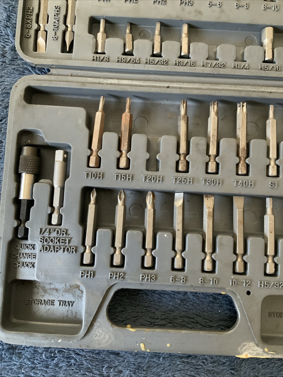 Blue Point Power Bit Set….see Pics…..missing Couple….surface Rust….