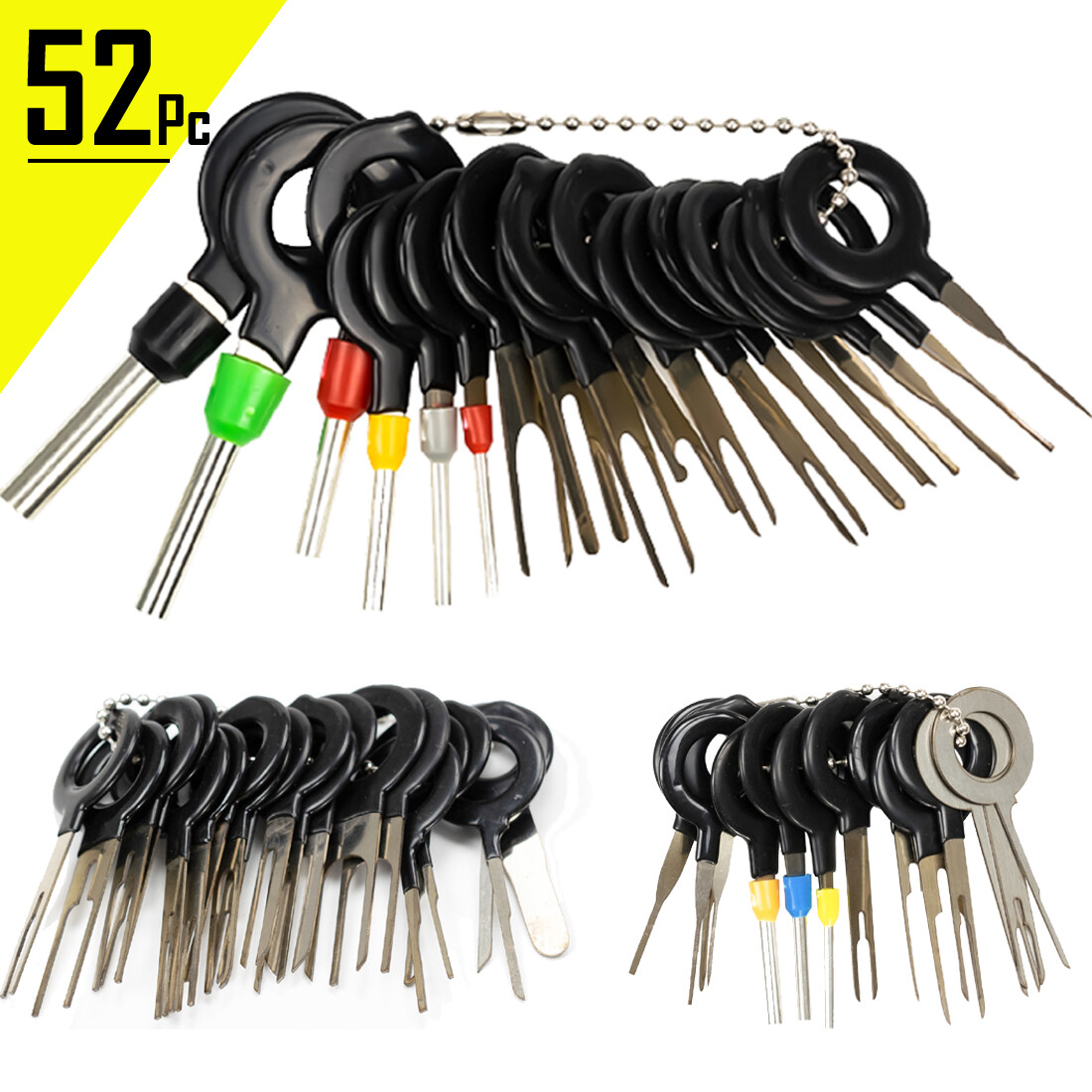 52X Car Terminal Removal Tool Kit Wire Connector Pin Release Extractor Puller