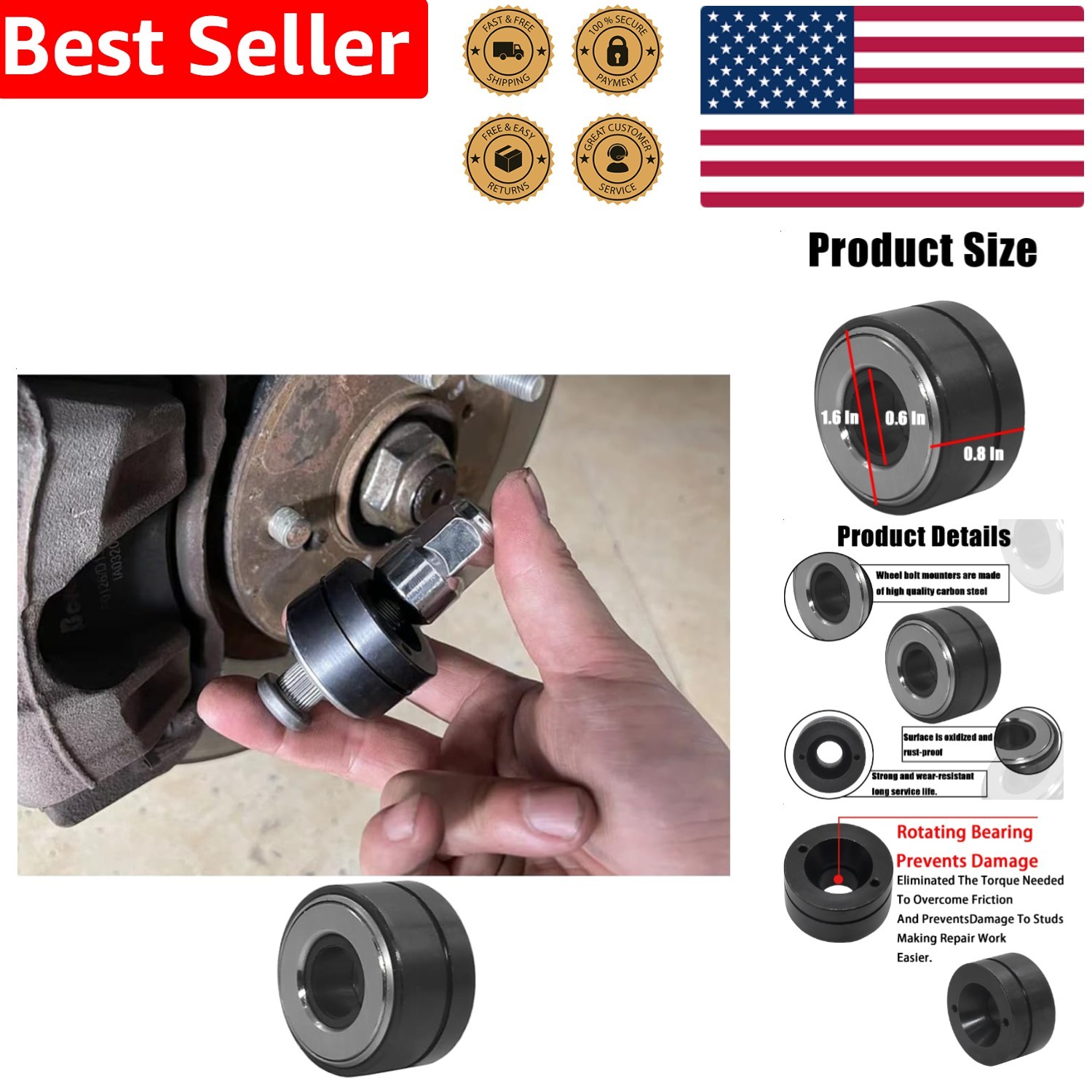 Universal Wheel Stud Installer Tool for Cars Trucks Automotive Repair Tool