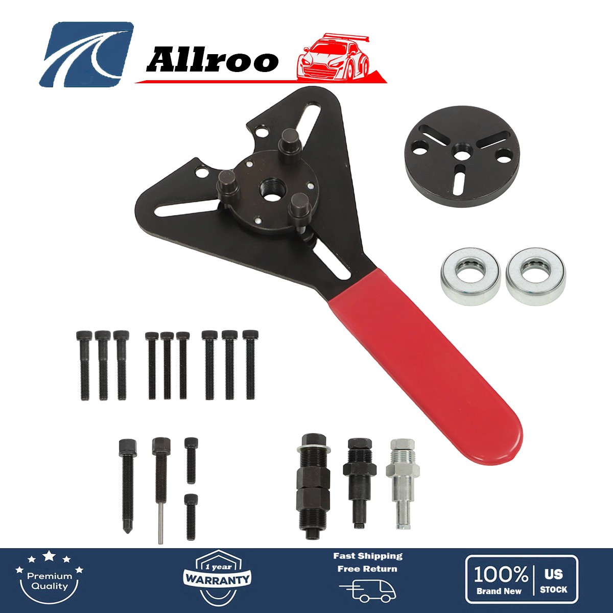 23pcs Air Compressor Clutch Removal and Installation Kit Complete Tools Set New