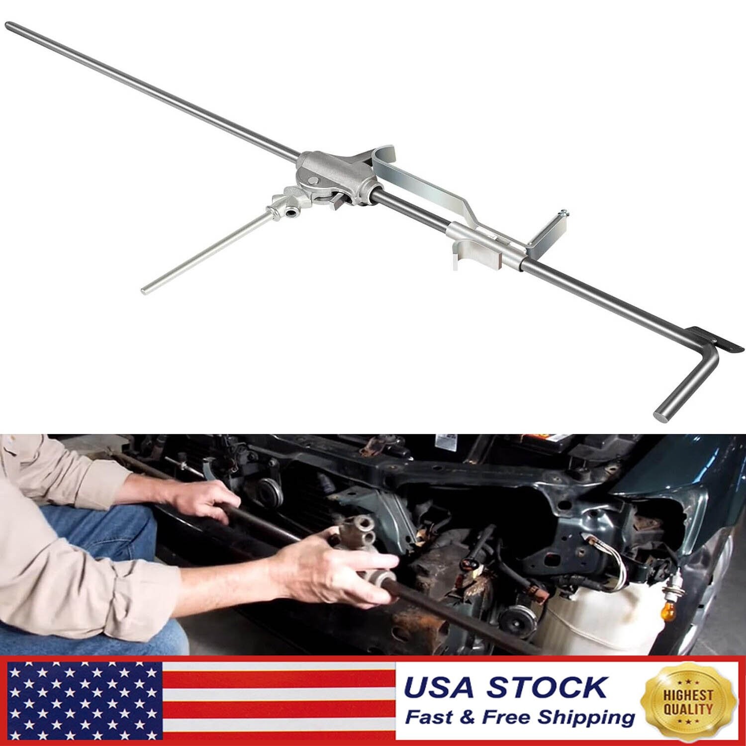 77043 for Monkey-On-A-Stick Friction Jack Versatile 55″ Auto Body Repair Tool