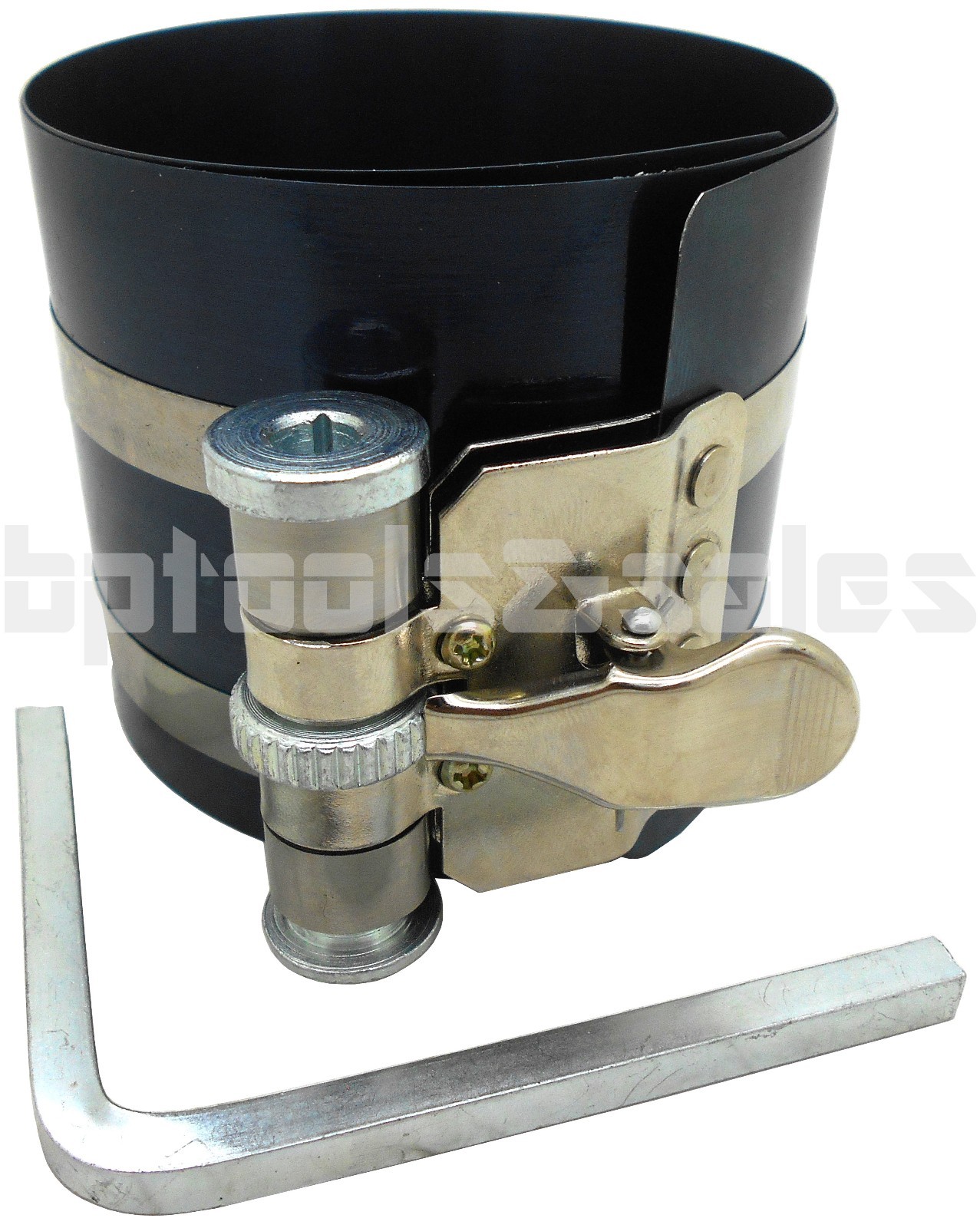 PISTON RING COMPRESSOR RATCHET STYLE ADJUSTABLE FITS 2-1/8″ – 7″ (53mm – 175mm)