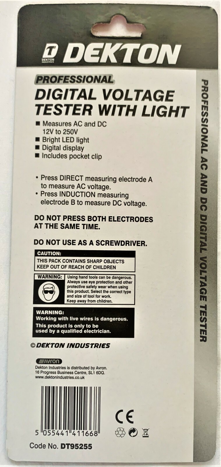 Dekton Professional Digital Voltage Tester With bright LED light
