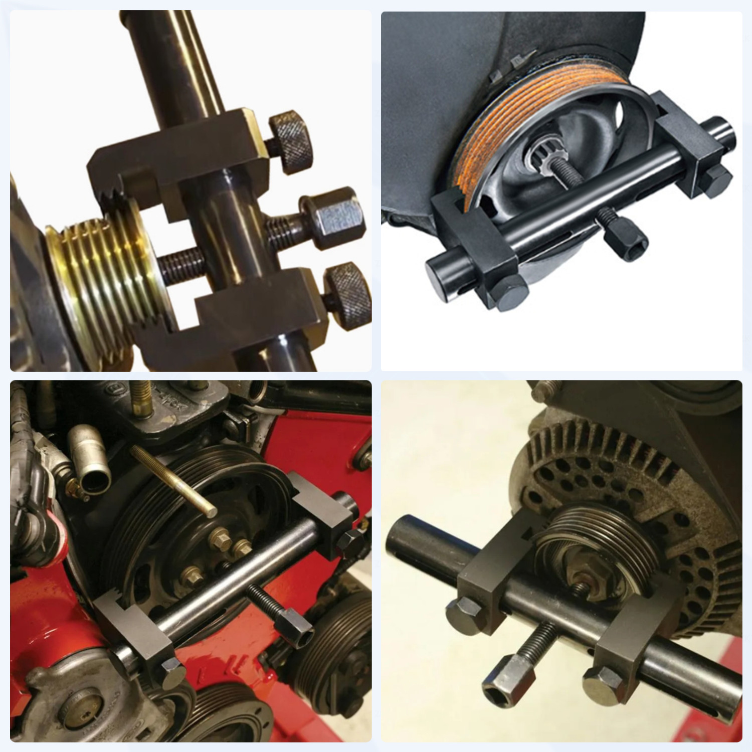 Ribbed Drive Crankshaft Pulley Puller Kit For Size from 35mm-160mm in Diameter