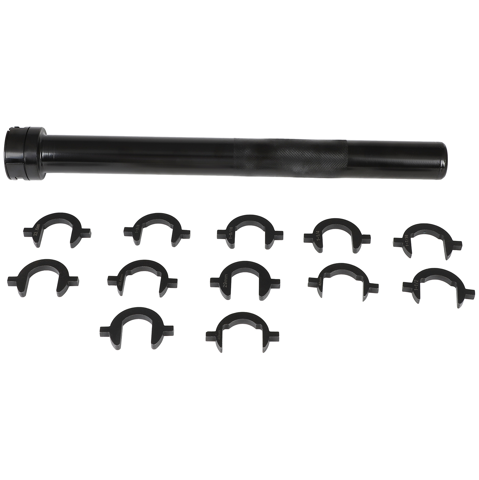 With 12 SAE & Metric Crowfoot Adapters Inner Tie Rod Removal Auto Tool Kit 13pc