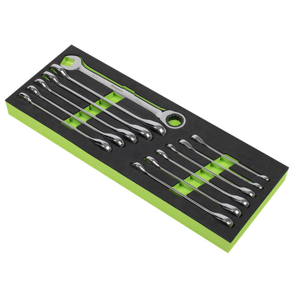 Siegen Ratcheting Combination Spanner Wrench Set 12pc Metric 8-19mm * FD25