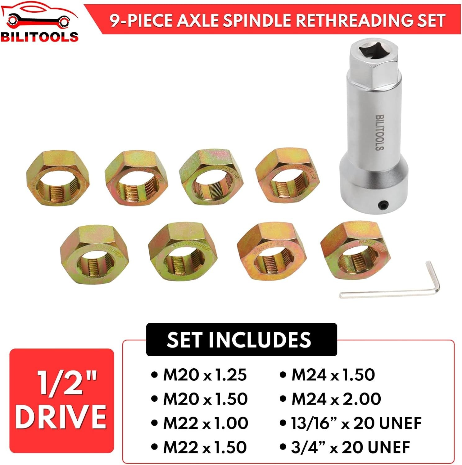 Comprehensive 10-Piece Thread Chaser Repair Set – Metric & UNF Compatibility