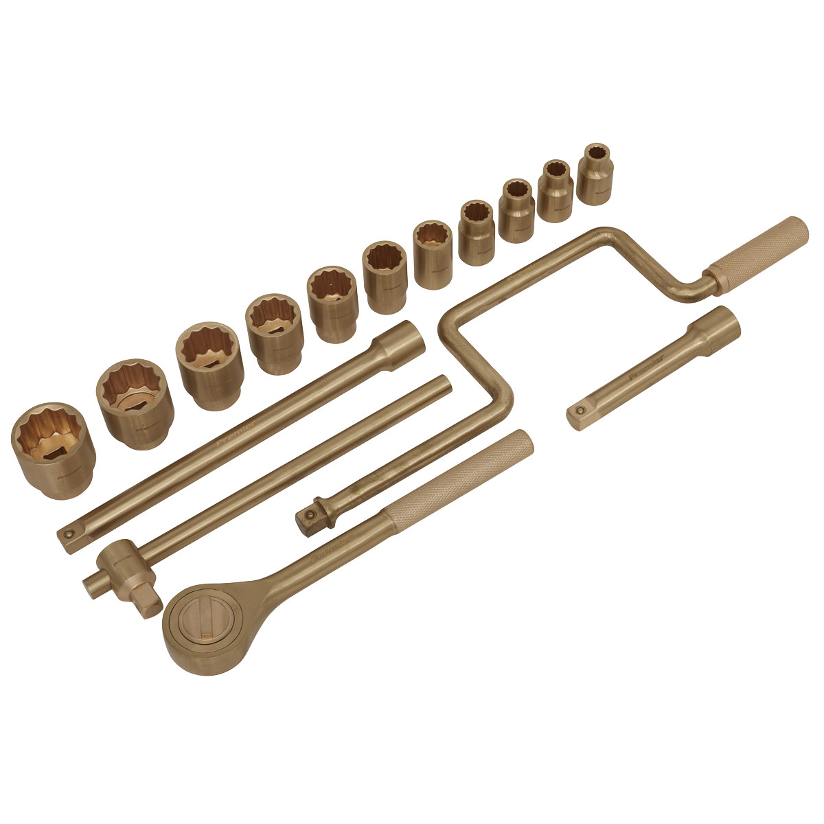 Sealey NS124 Socket Set 17pc 1/2″Sq Drive – Non-Sparking