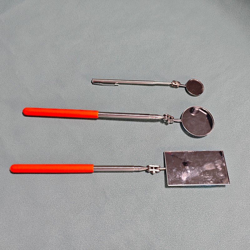 3PCS Telescoping Inspection Mirror Round Square Mirror Inspection Tool Checking