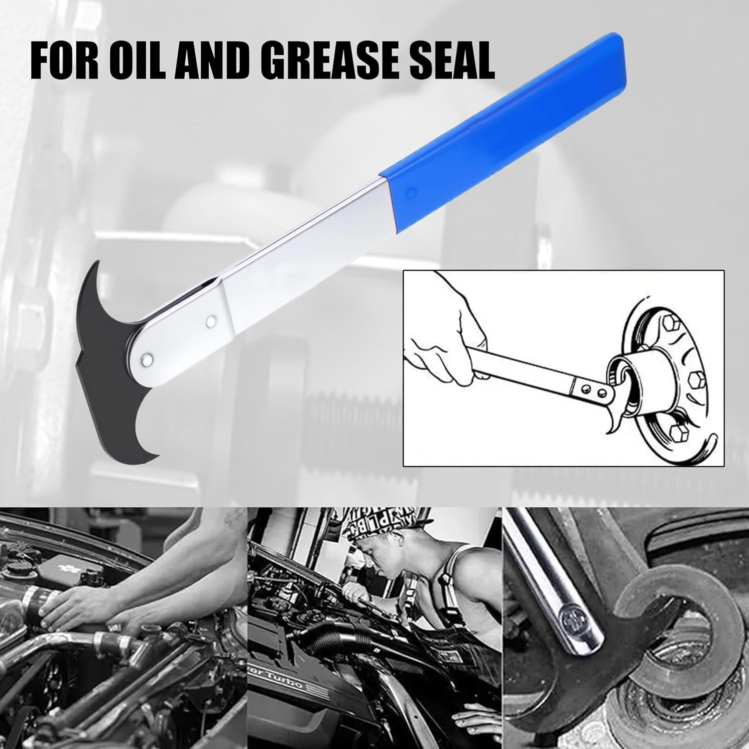 Camshaft Seal Puller with Interchangeable Mandrels