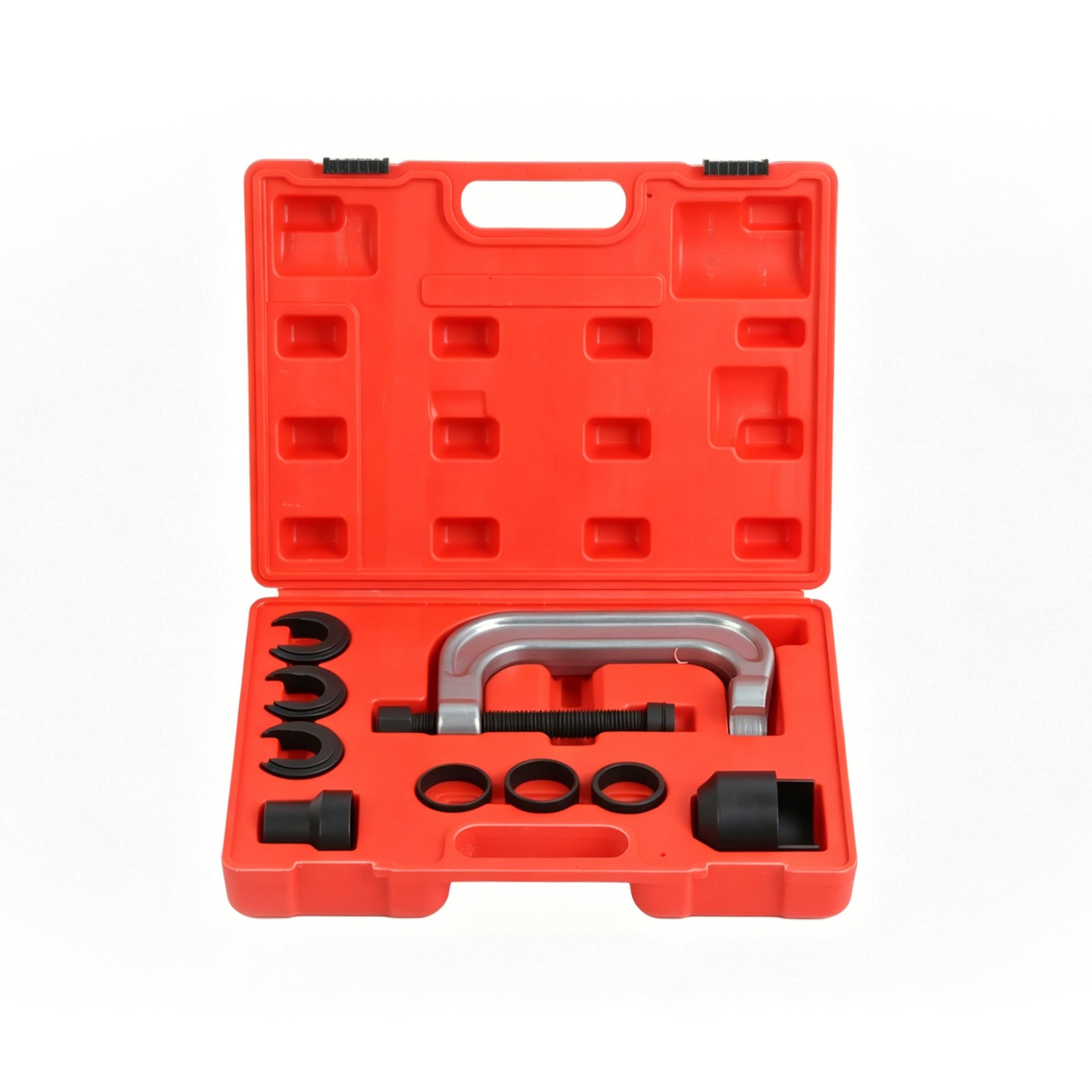 13Pc Upper Control Arm Bushing Service Tool Kit Forged C-Frame Press Service Set