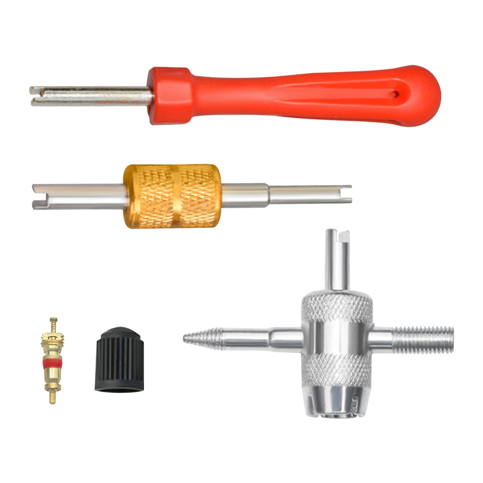 33-Piece Tire Valve Stem Valve Core Repair Tool Valve Core Removal Tool Kit