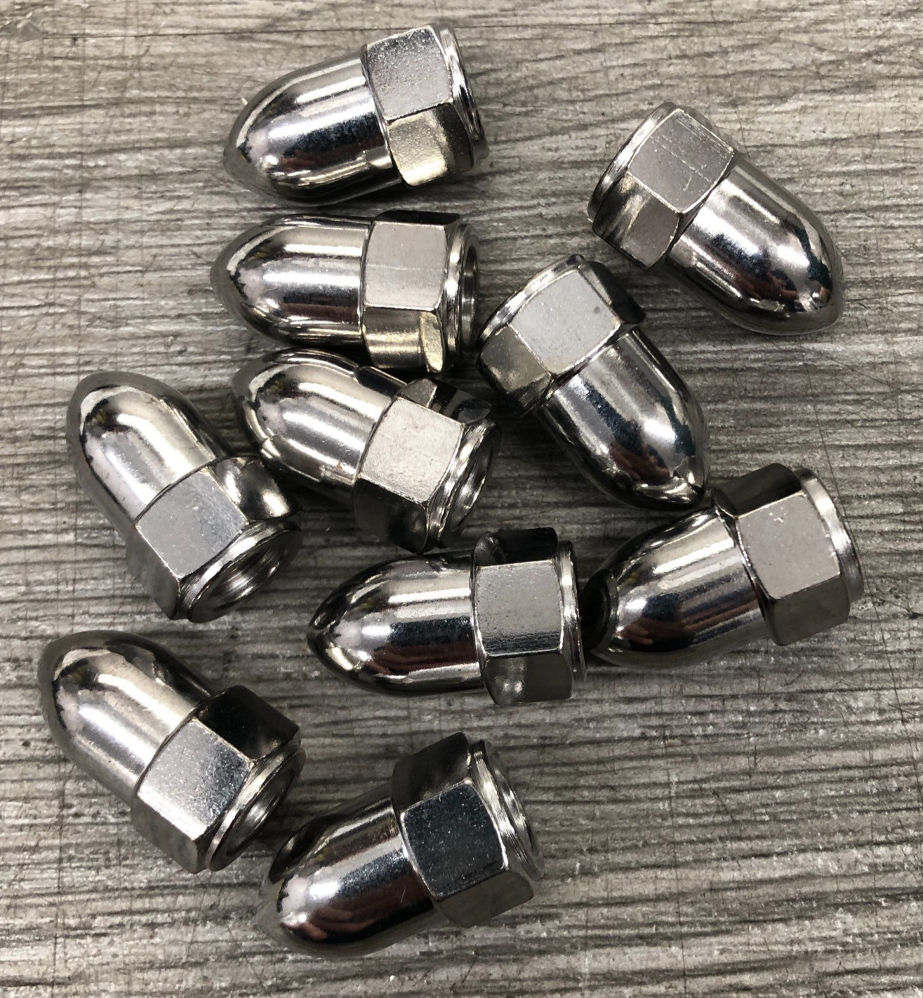 x2 Genuine Harley-Davidson CHROME ACORN NUT 5/16″-24 UNF FINE THREAD P/N 7720