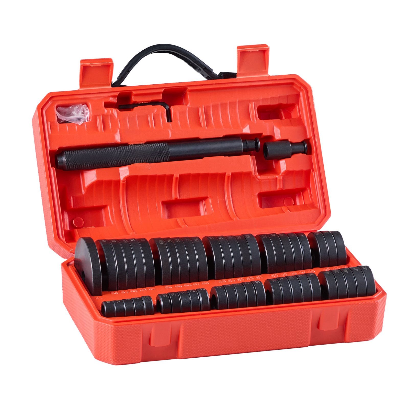 52PC Bearing Press Kit Heavy Duty Carbon Steel Bushing Driver Set