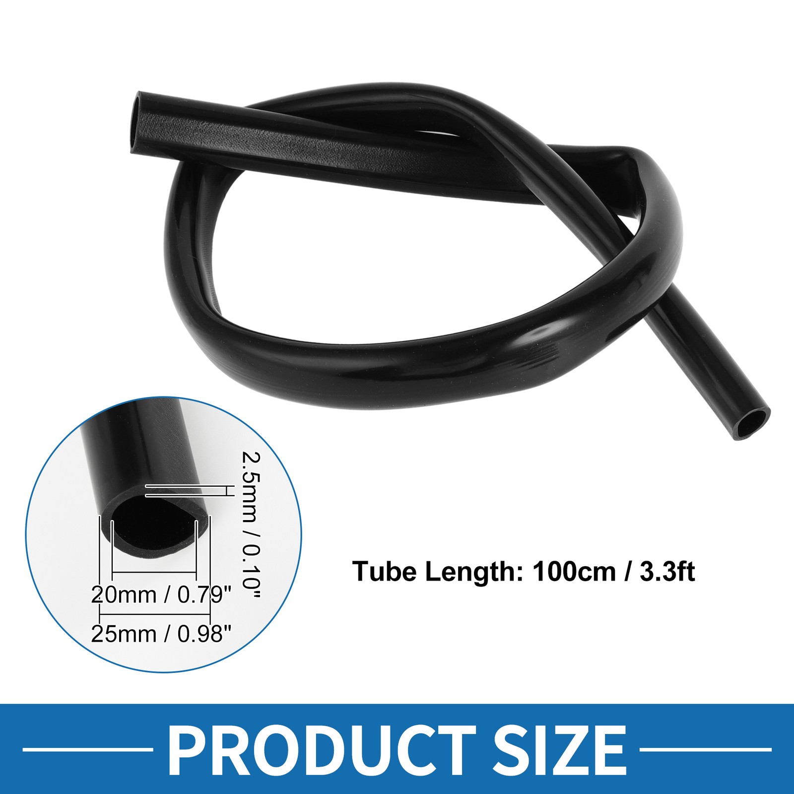 3.3ft 13/16″ 20mm ID 2.5mm Thick Vacuum Hose for Water