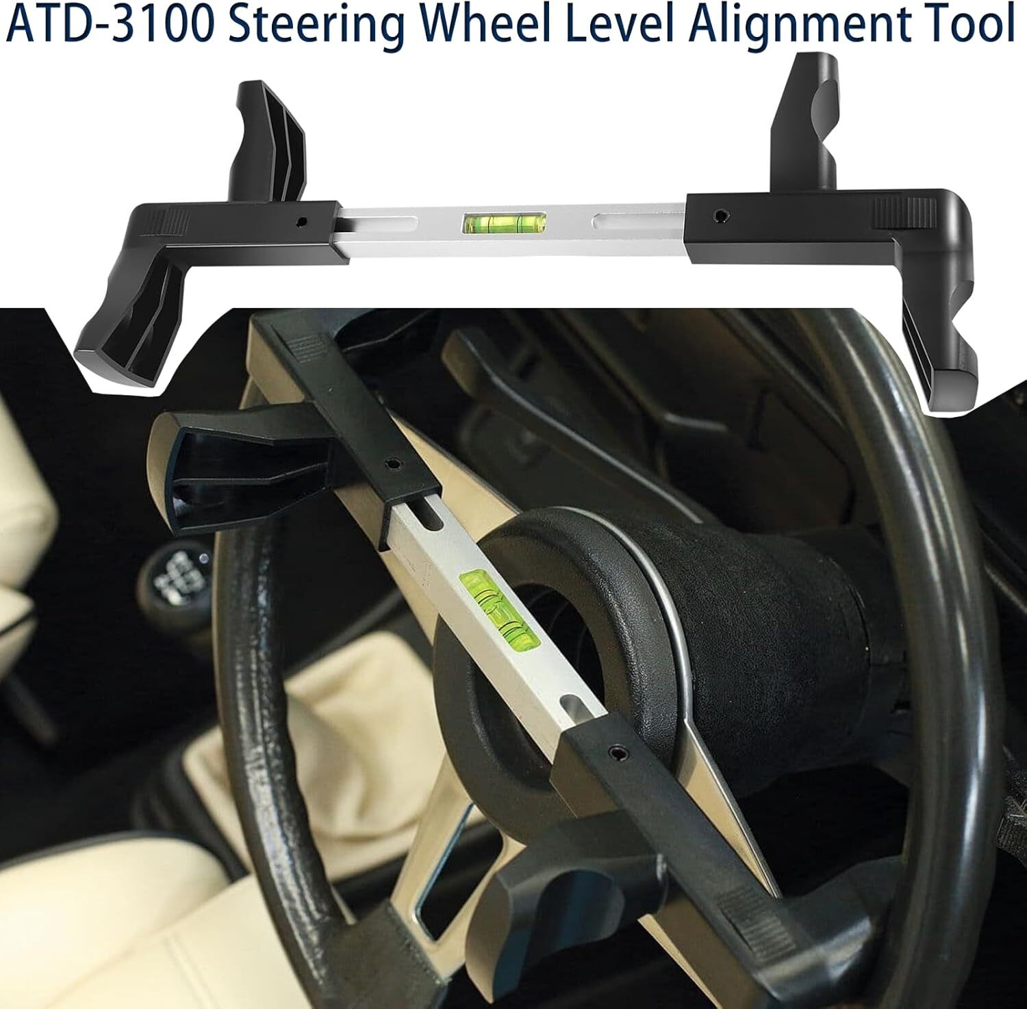 ATD-3100 Steering Wheel Level Alignment Tool Level Bar Tool forVans Trucks Cars