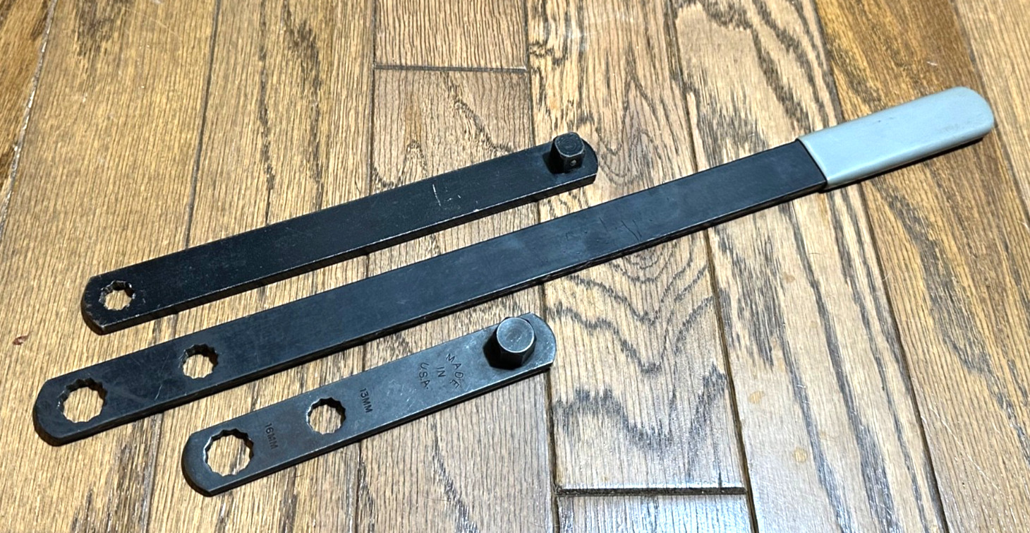 🇺🇸 Lisle Tools Serpentine Belt Wrench Socket Low Profile Extension Bar Set Lot