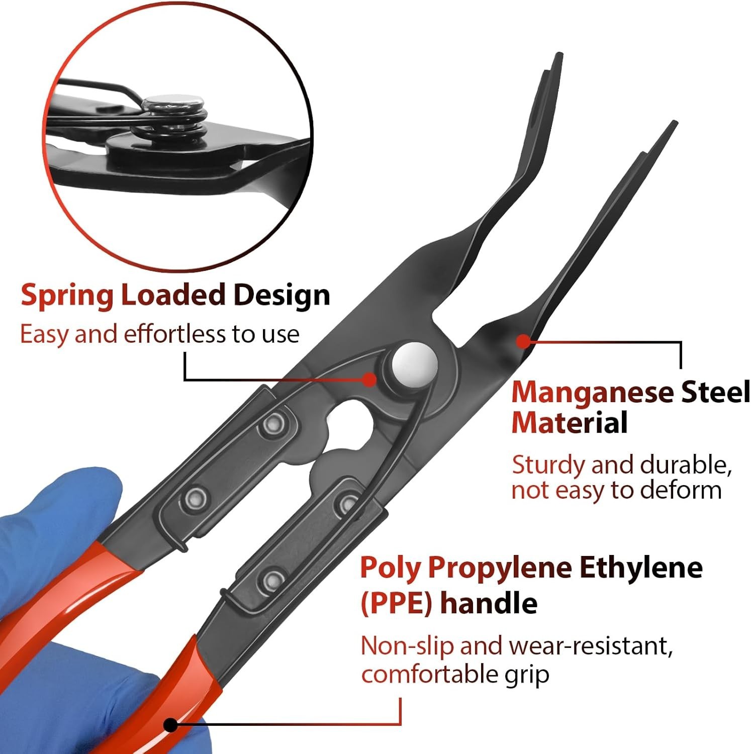 3 Pcs Clip Pliers and Fastener Remover,Clip Removal Tool Panel Clip Removal Plie