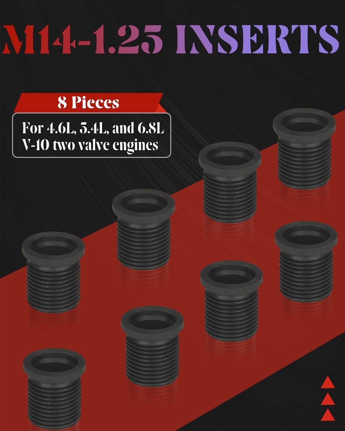 Spark Plug Thread Repair Kit Compatible with Ford 4.6 L, 5.4 L and 6.8 V-10 Two
