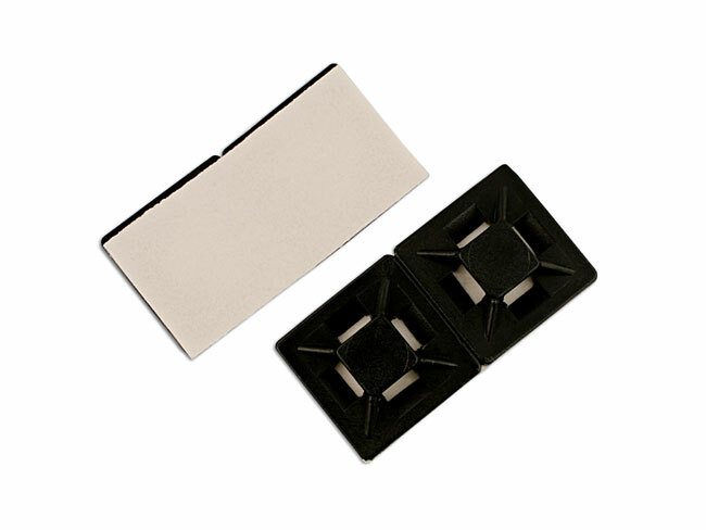 Connect 30343 Cable Tie Self-Adhesive Mounts 19mm Natural Pk 100