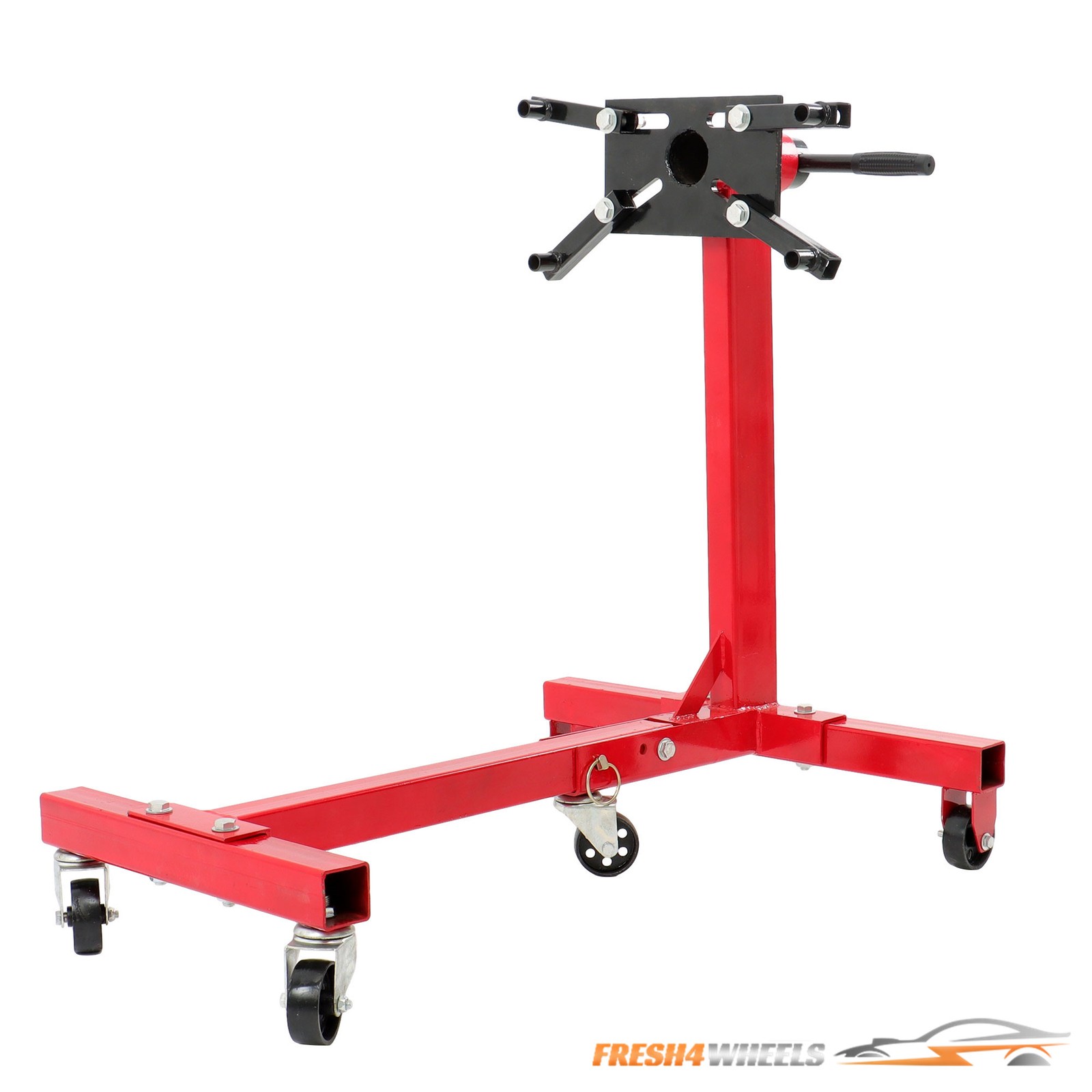 Rotating Engine Stand 1500lbs Folding Motor Hoist Dolly w/360° Adjustable Head