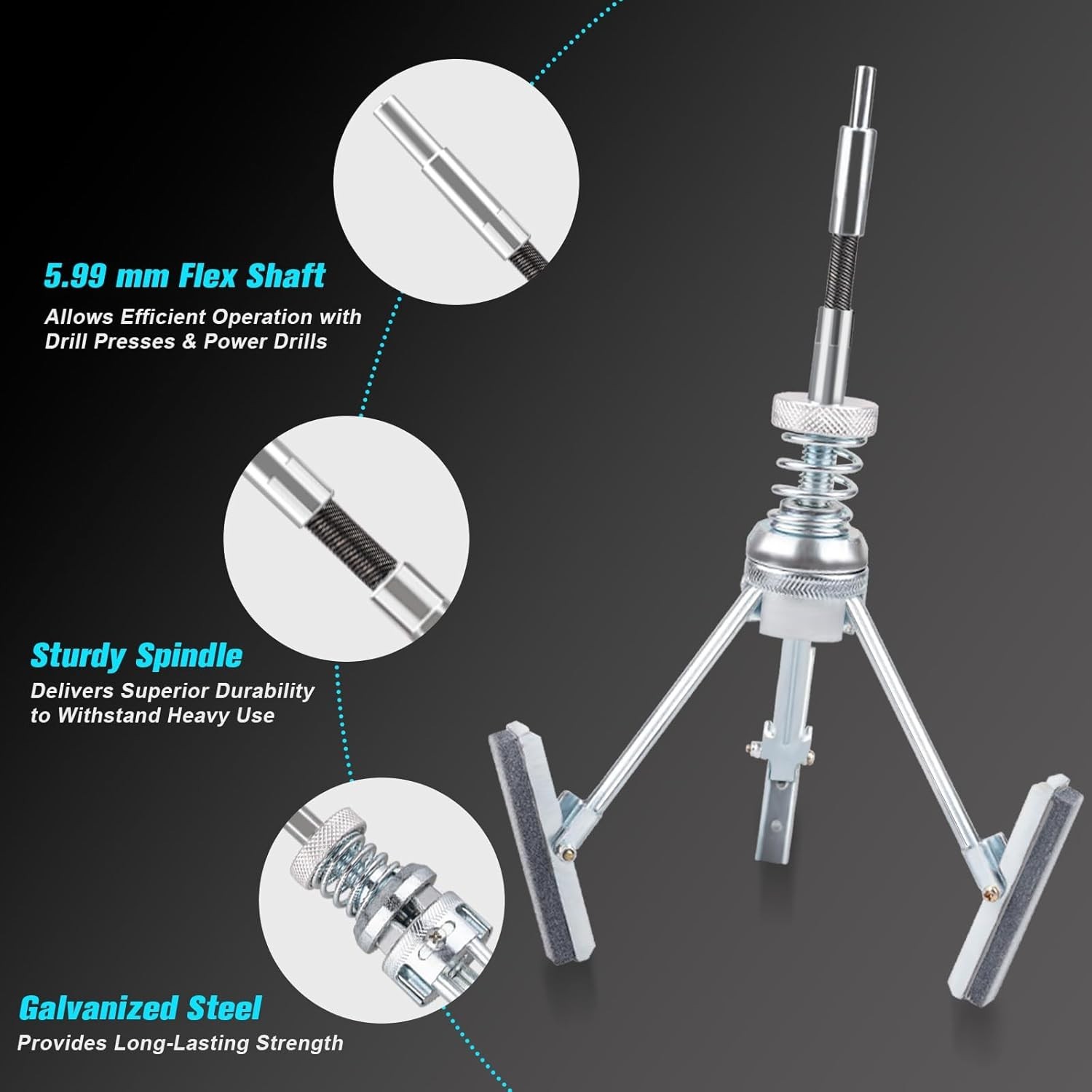 7PC Adjustable Engine Cylinder Hone Tool Kit – Includes Honing Stones