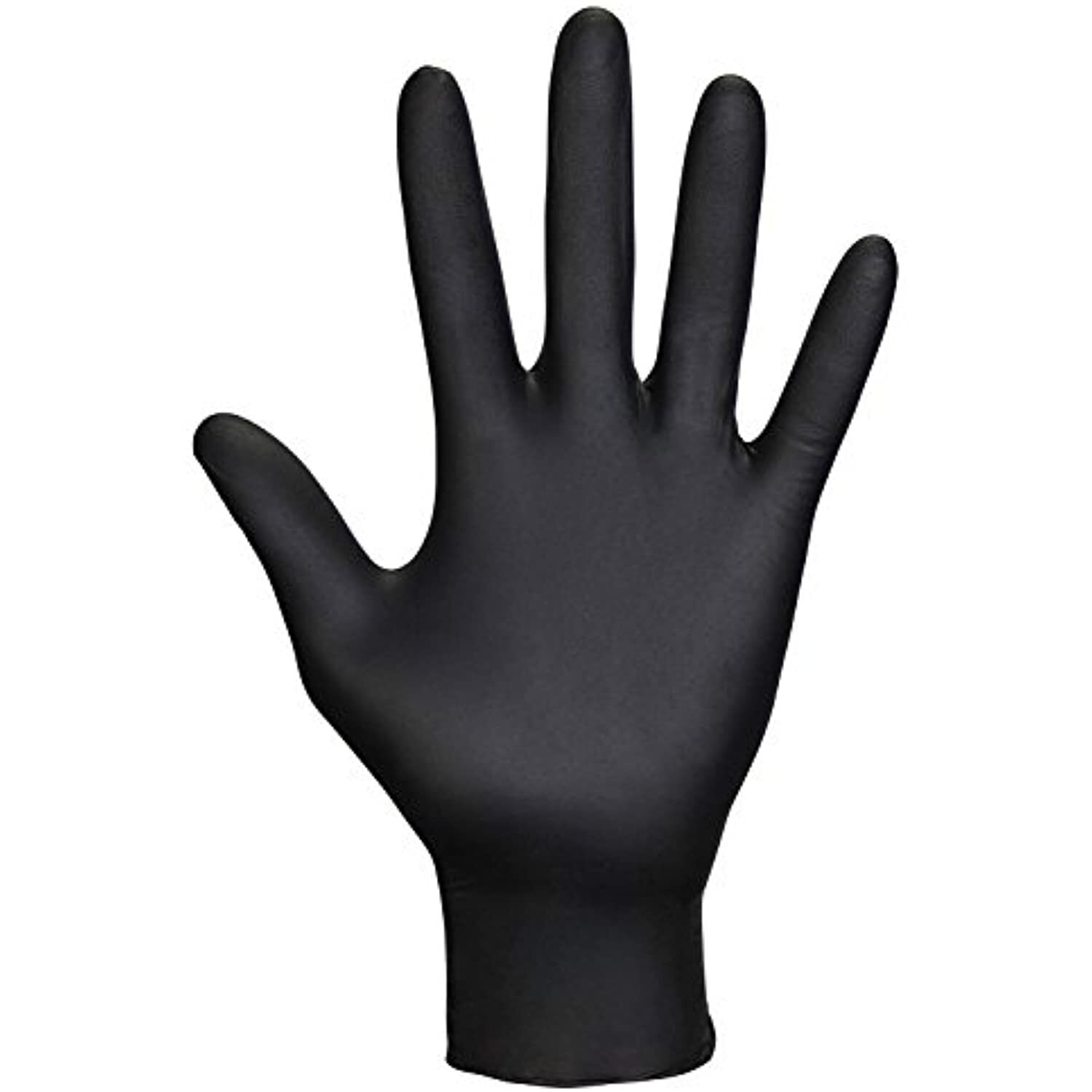SAS Safety 66516 Raven Powder-Free Nitrile Gloves, Small, 100 Pack , Black