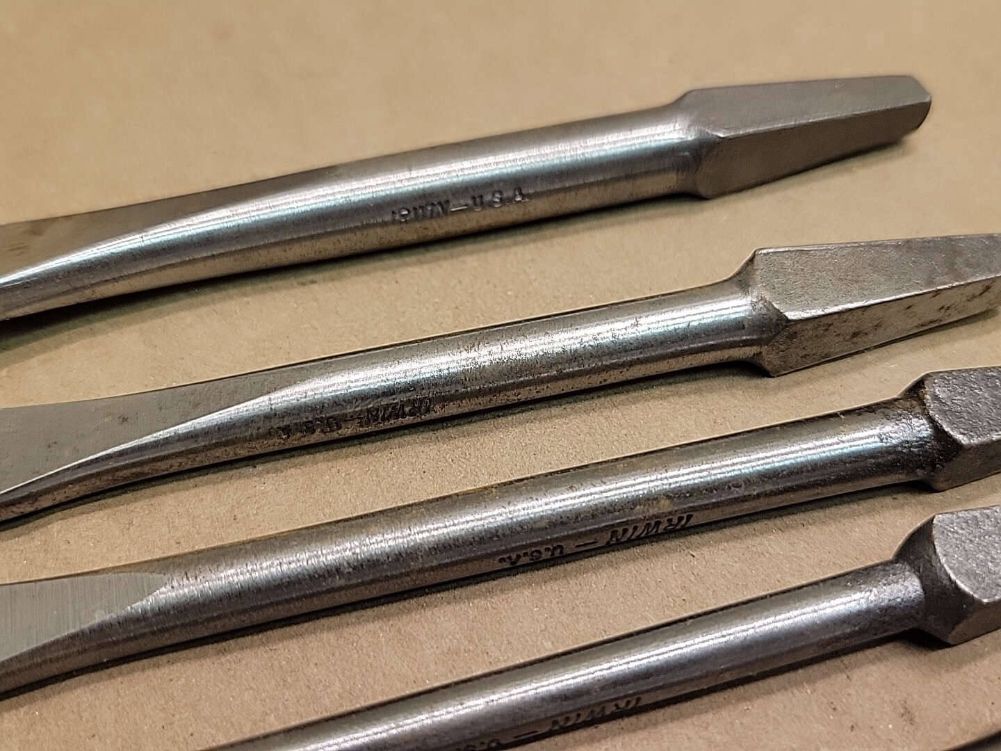 Irwin Bit Brace Screwdriver Bit Set Flat Slot 5 Pc NOS USA