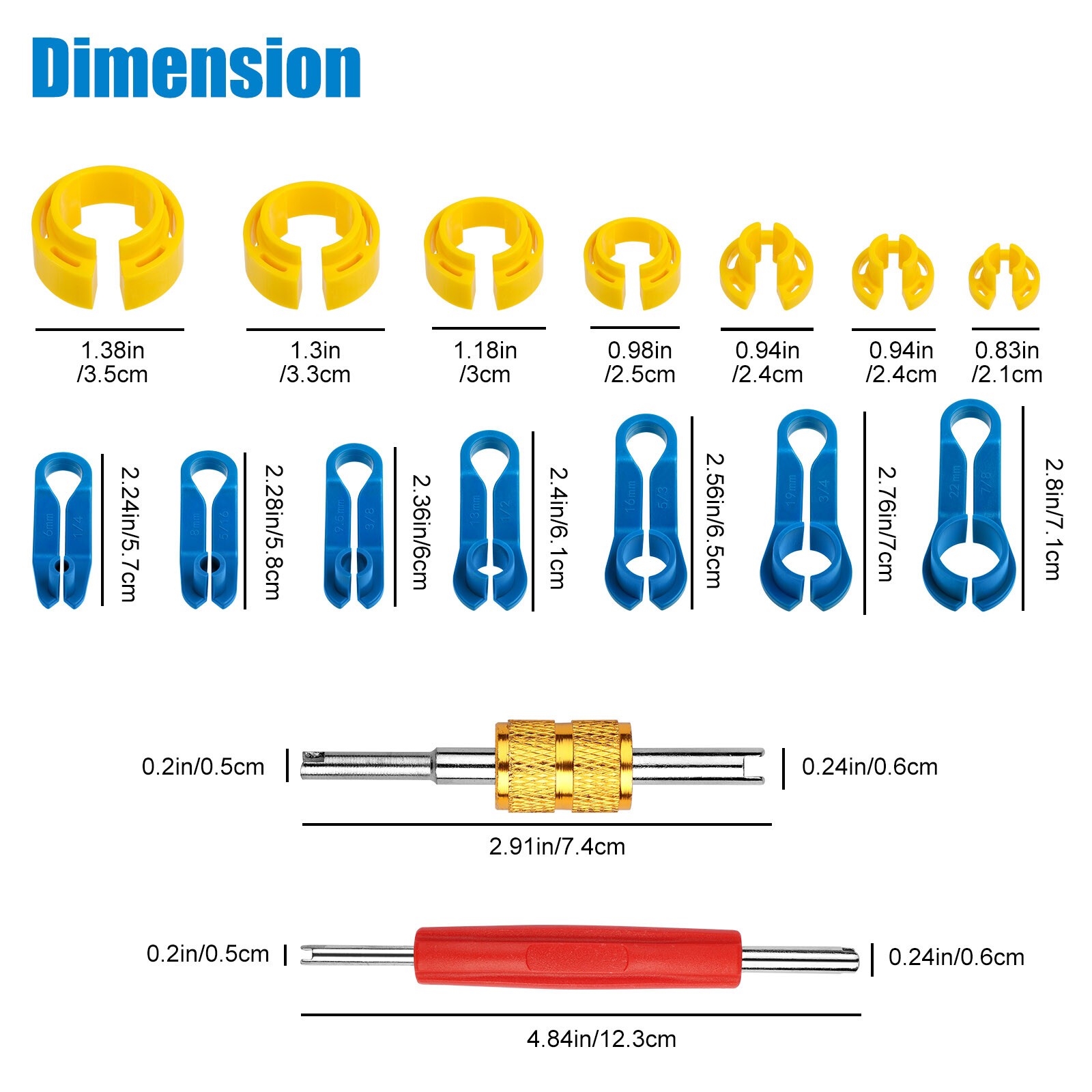 16Pc Quick Disconnect Tool Kit Auto Air Conditioning Fuel Line Removal Tool Set