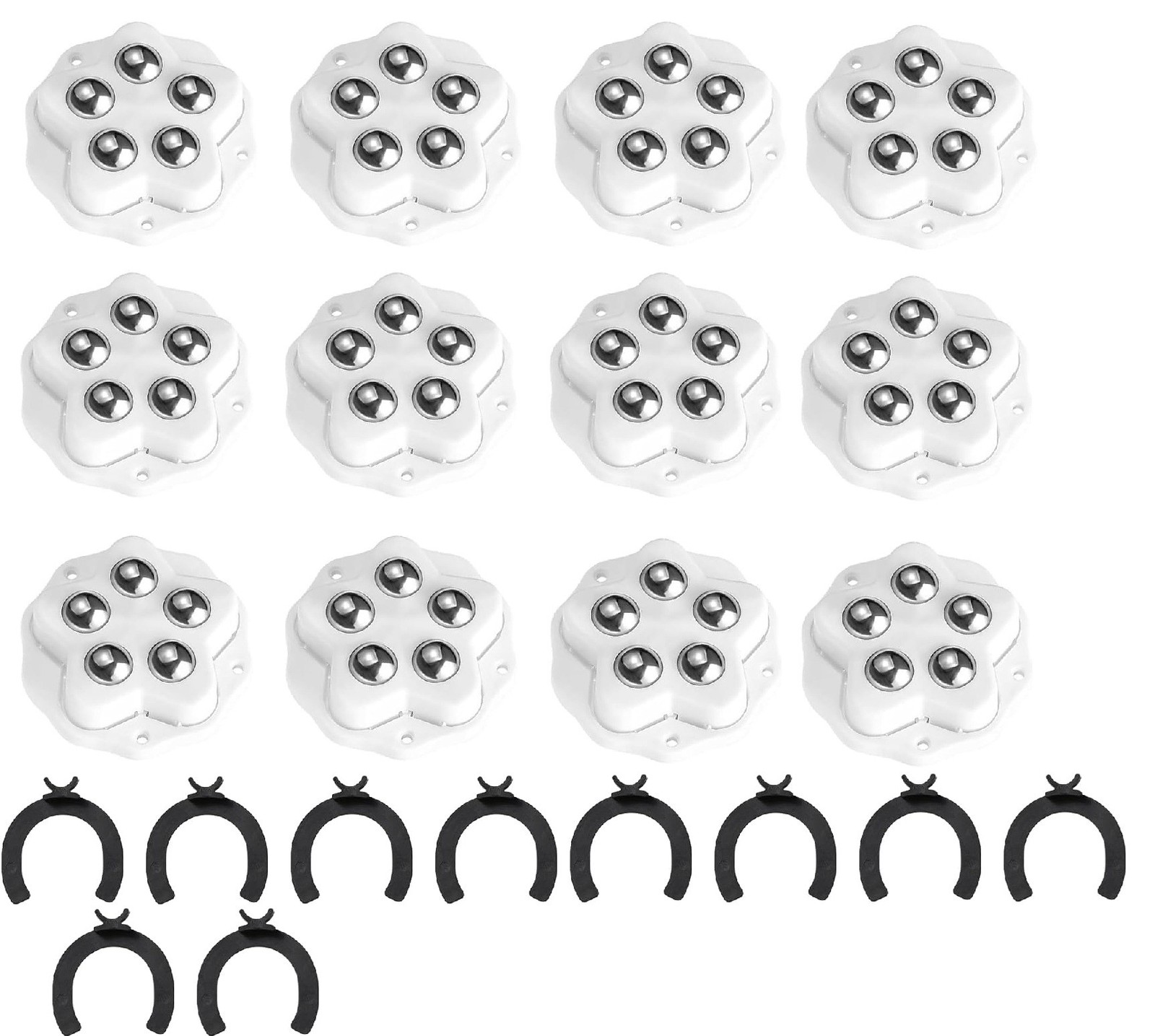 12 Heavy-Duty Self-Adhesive Casters for Large Appliances Refrigerators Cabinets