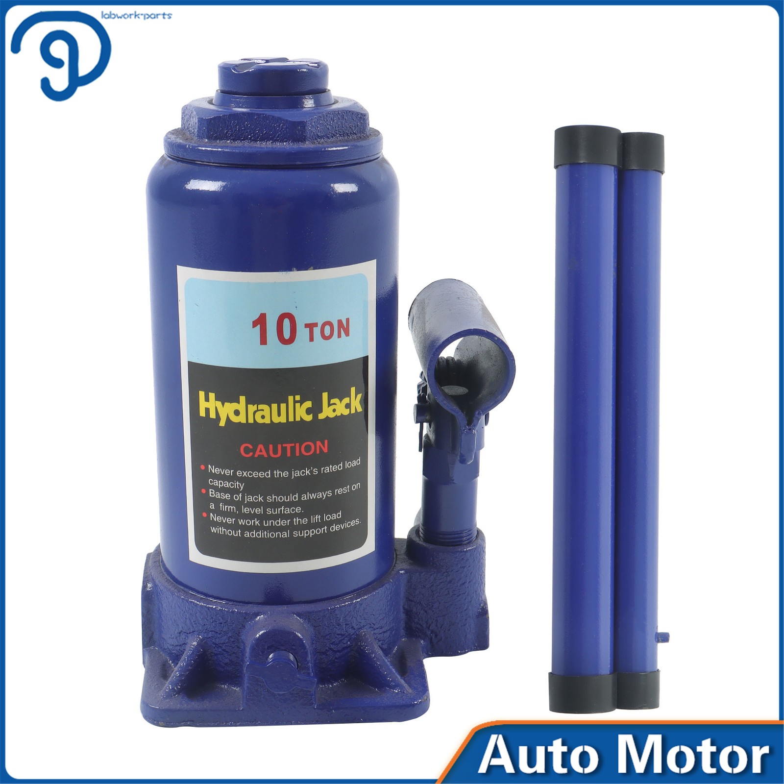 Bule Welded Hydraulic Car Bottle Jack 10 Ton for Auto Repair and House Lift