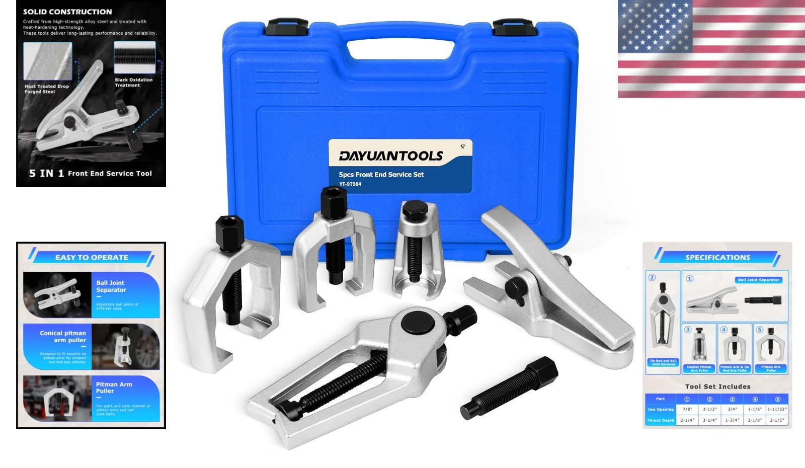 Professional Front End Service Tool Kit – 5Pc Set