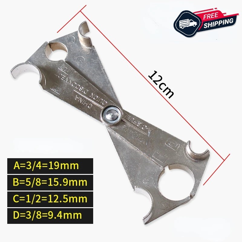 Fuel Line Disconnect Tool, 3/4 5/8 1/2 3/8 In Auto Filter Removal, Multi-Purpose