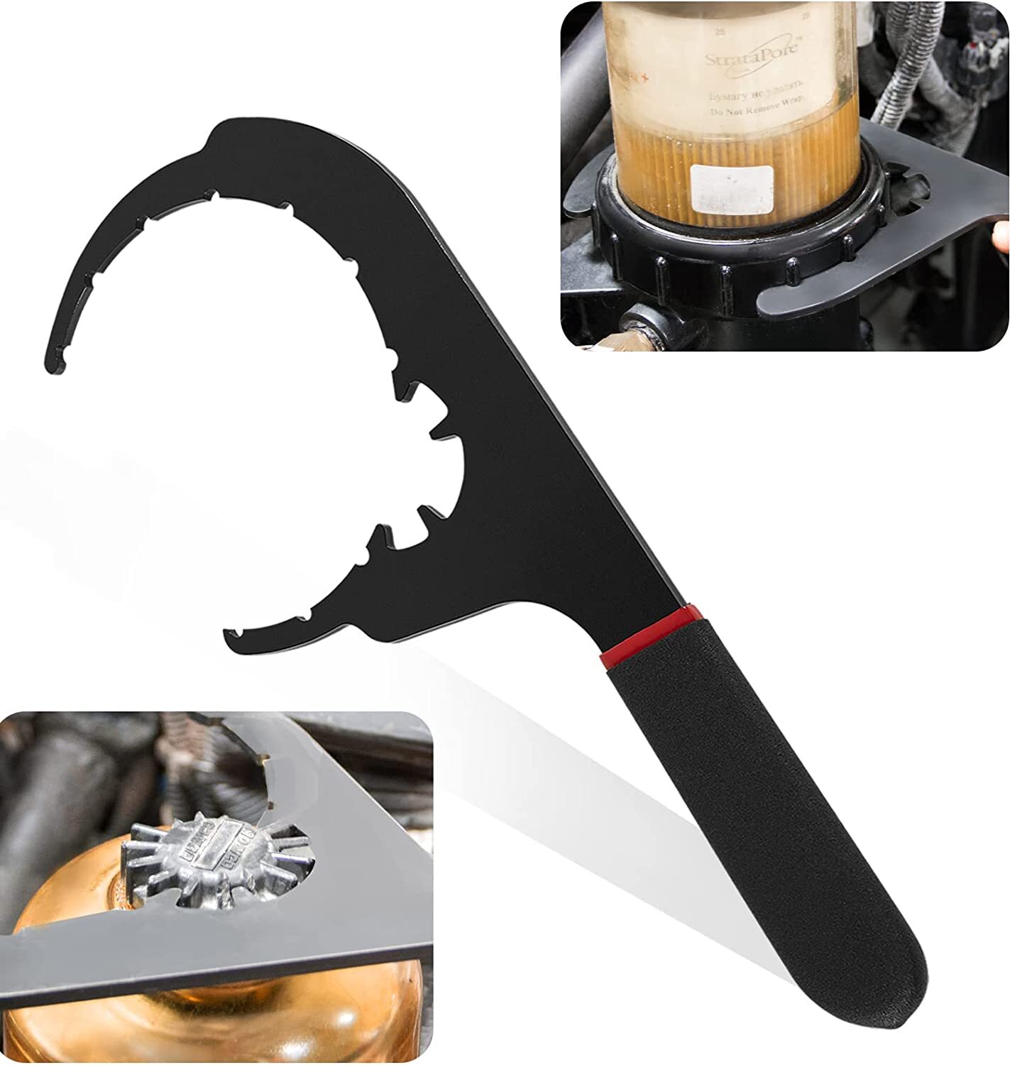 61110 Fuel Filter Wrench Filter Removal Tool for Detroit Diesel Engines 6” Oil