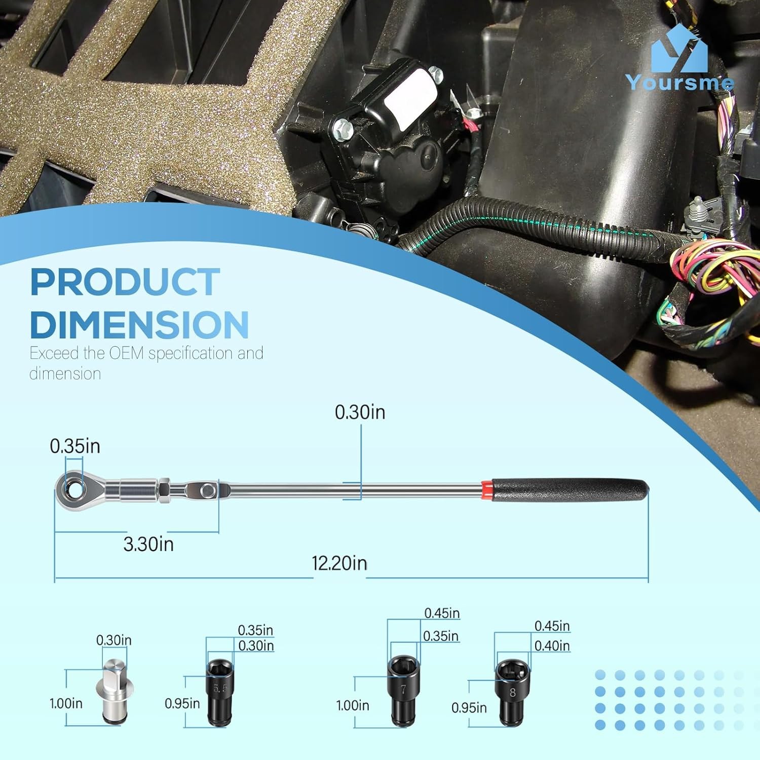 for Replace Fasteners on Small Electric HVAC Motor 64180 Actuator Motor Tool Set