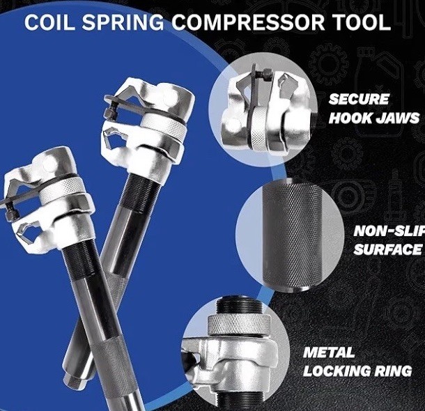 Spring Compressor Tool Set With Extendable Bracket 2400LBS Capacity Car/Suv/ UTV