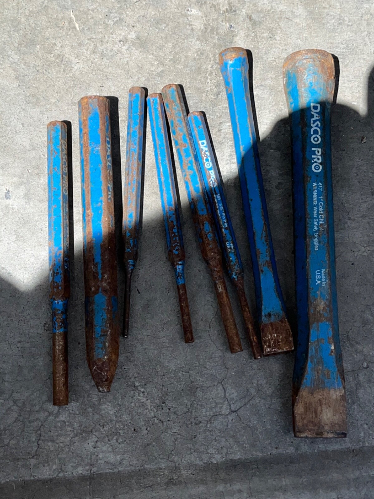 Dasco Punch Chisel Set 8 pcs. Surface Rust
