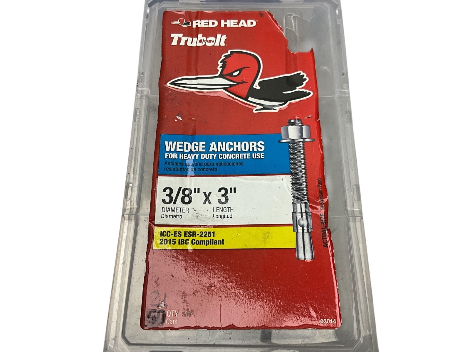 Red Head Trubolt 3/8″ x 3″ Wedge Anchors Concrete Anchors Zinc Plated (21 Pack)