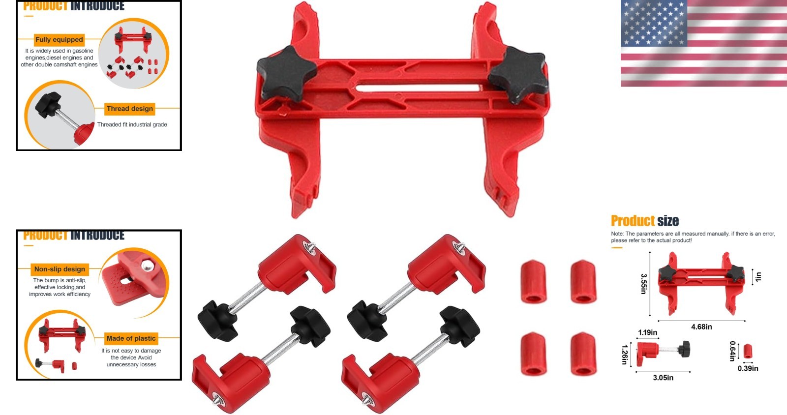 9-Piece Engine Timing Tool Kit: Secure Camshaft Locking for All Vehicles