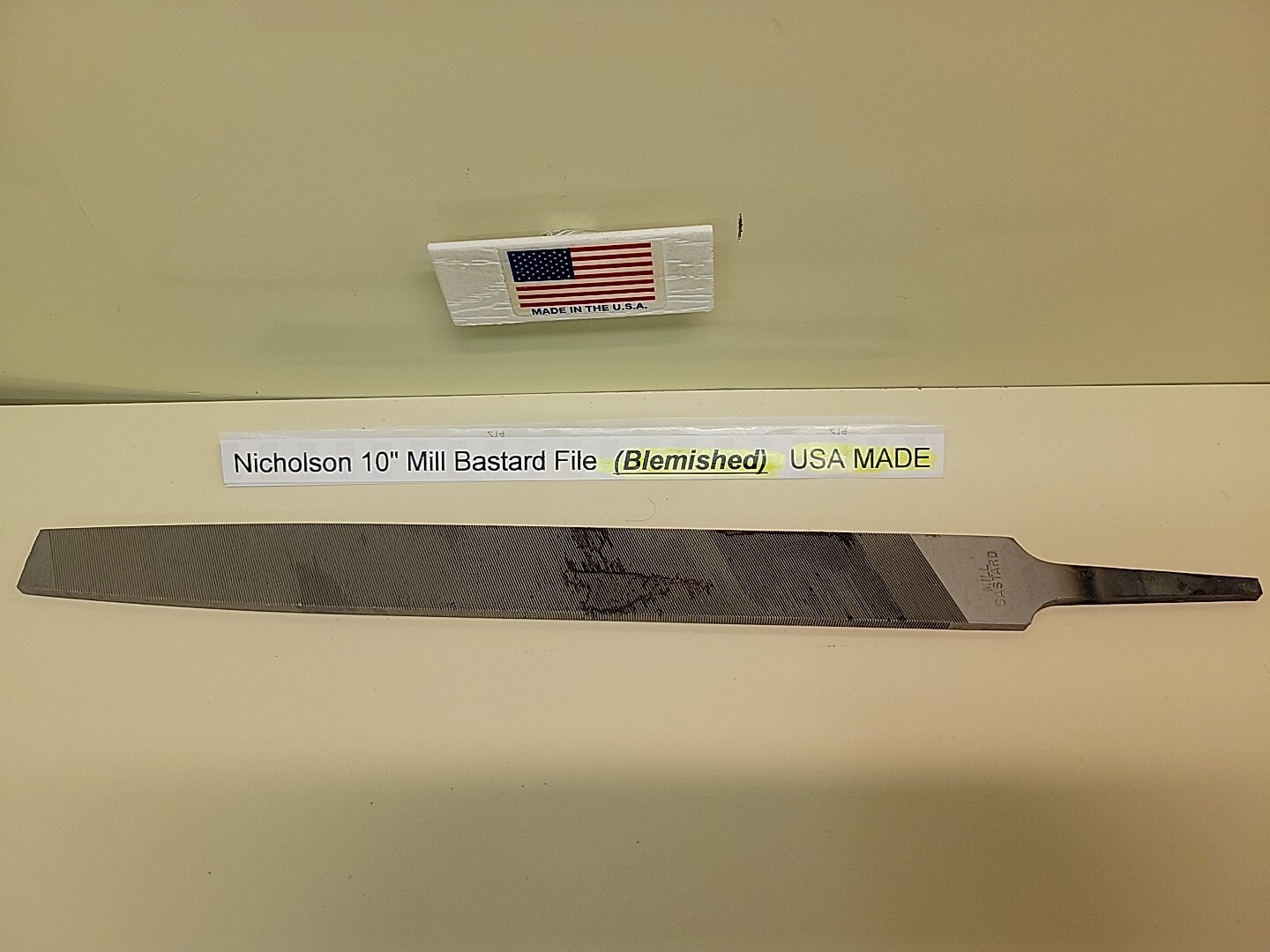 Nicholson 10″ Flat Mill Bastard File 08642 21839 New (Blem w/ Rust Spots) USA