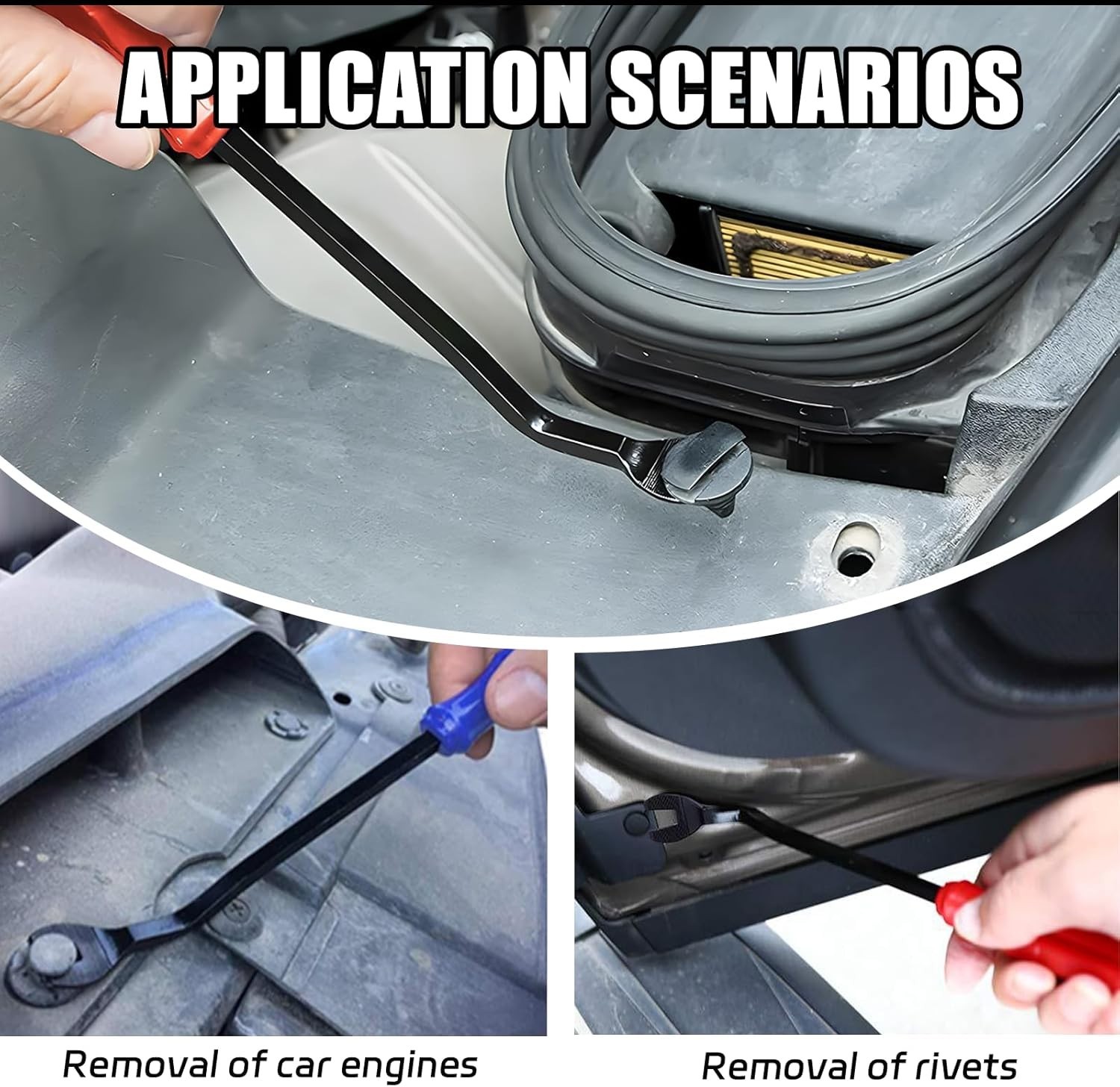 5PCS No-Scratch Car Interior Pry Tool Kit – Fastener & Panel Remover Set