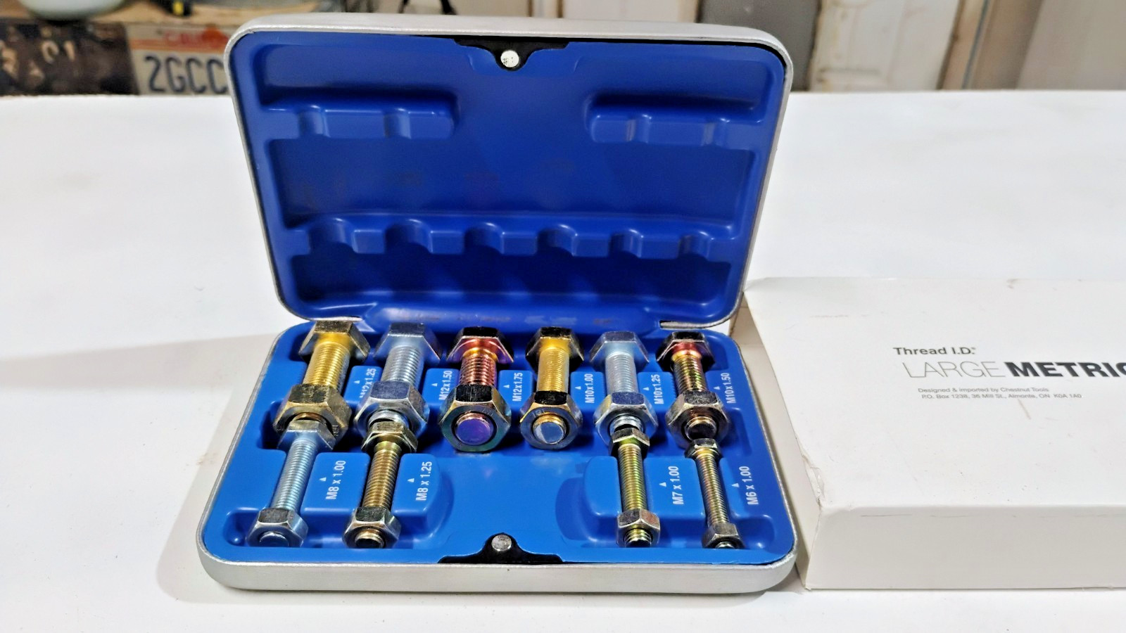 Thread I.D. Large Imperial Thread Identifier Kit Metric (12M-6M) Chestnut Tools