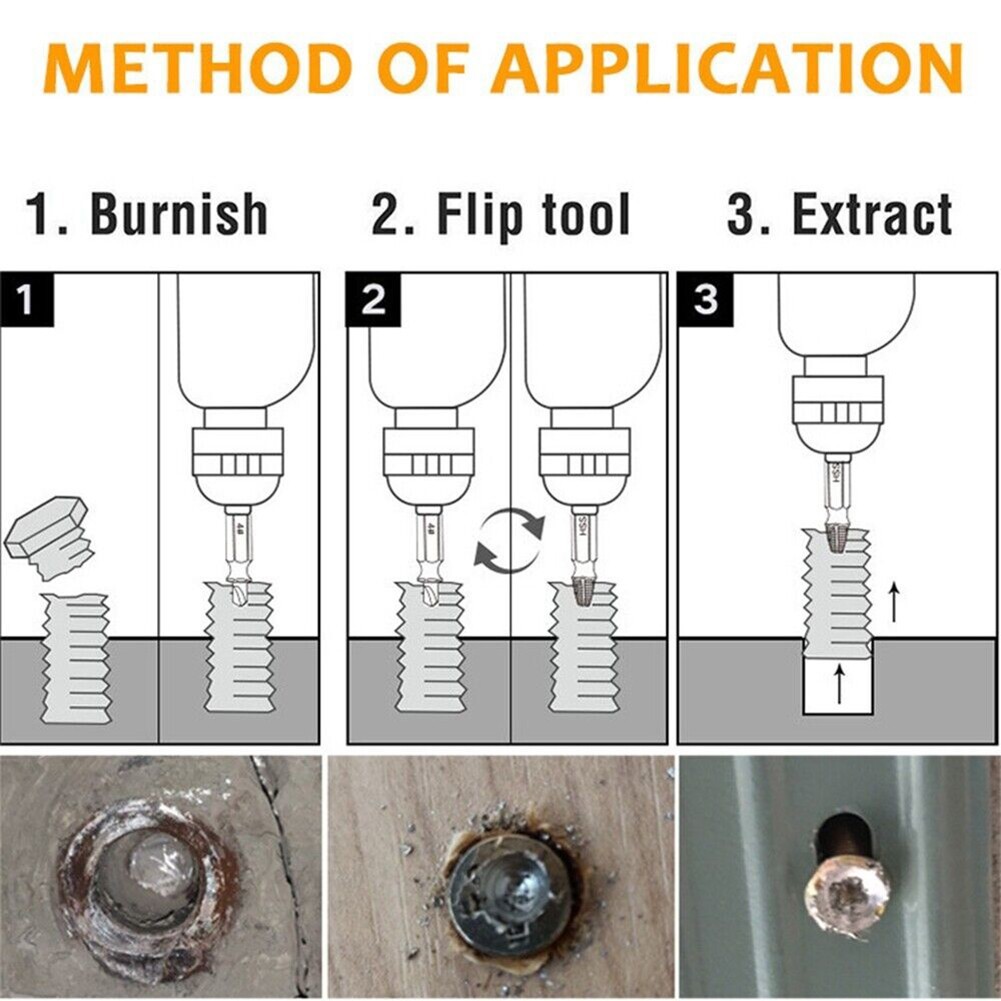 Part Extractor Set Extractor Practical Bolt Stud Remover Drills Tools Kit