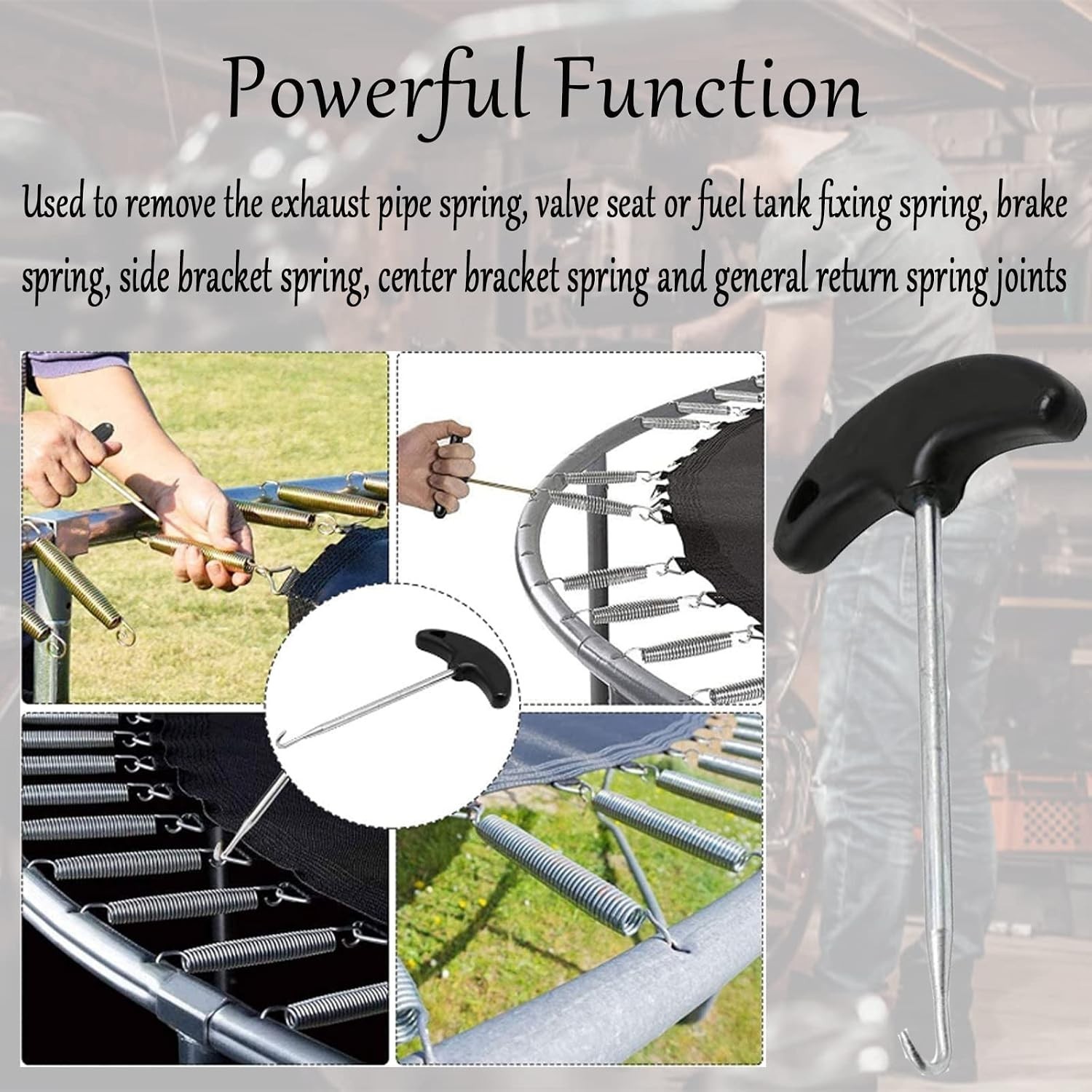 Versatile T-Shaped Exhaust Spring Puller for Motorcycles and Karts – Lightweight