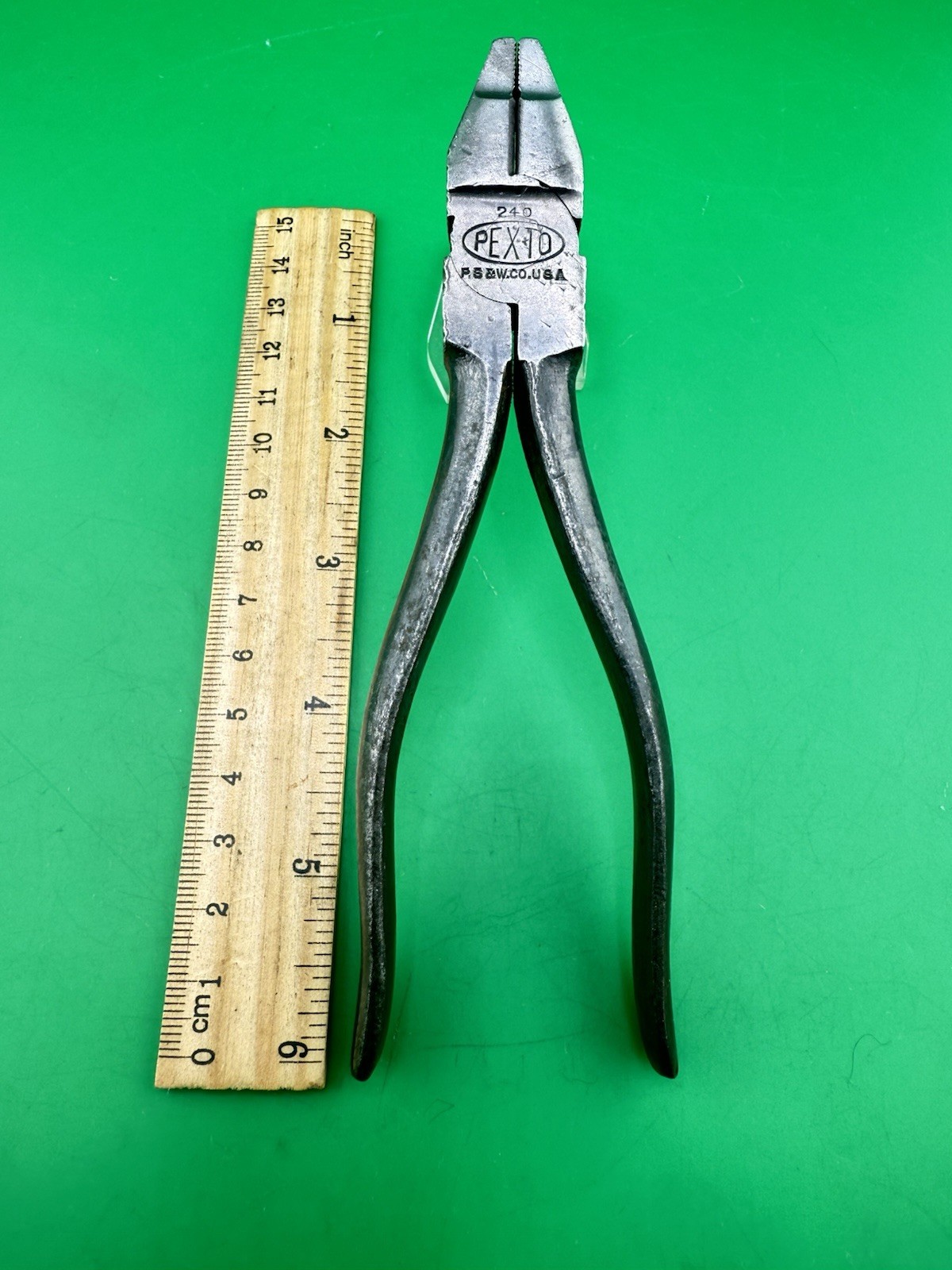 Vintage Pexto # 240 Linemans Cutting Pliers 6” P.S & W CO. USA