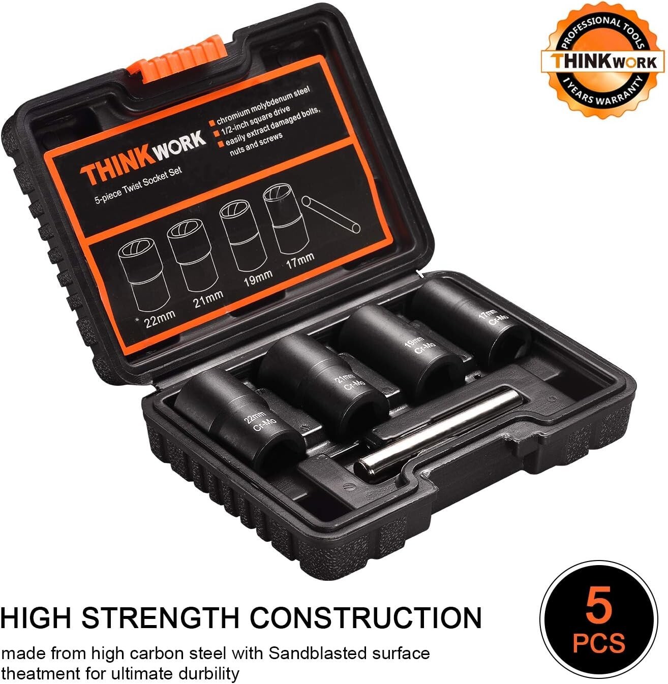 Effortless 1/2 Inch Drive Wheel Lock Removal Kit – 5-Piece for Stubborn Nuts