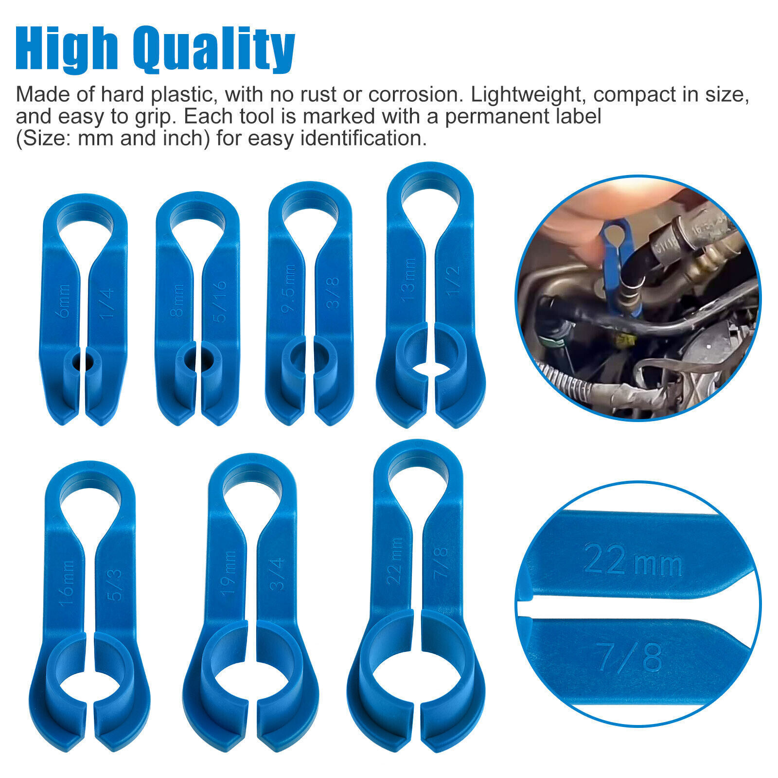 16PCS AC Fuel Line Quick Disconnect Tools Set 7 Sizes Car Removal Tools Kit USA