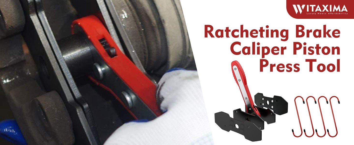 Brake Caliper Compression Tool Set with 2 Large Plates & 4 Hanger Hooks – Car Re