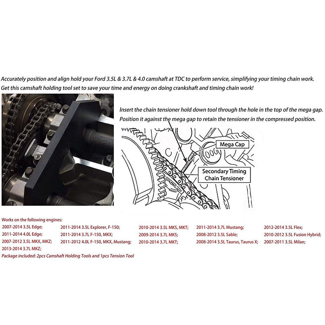 303-1248 Camshaft Holding Timing Alignment Holder Tool For Ford 3.5L 3.7L 6682💧